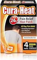 Cura-Heat Back and Shoulder Pain 4 Heat Patches Brand Cura-heat