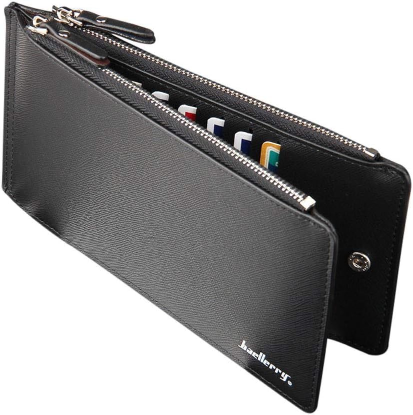 Men's Wallets Sale Clearance Brand LEEDY Men Business Style Leather Card Holder Billfold Purse Long Wallet