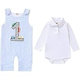 XIFAMNIY Infant Baby Boy 1st Birthday Striped One-Piece Sleeveless Cotton Romper Summer Jumpsuit Clothes…