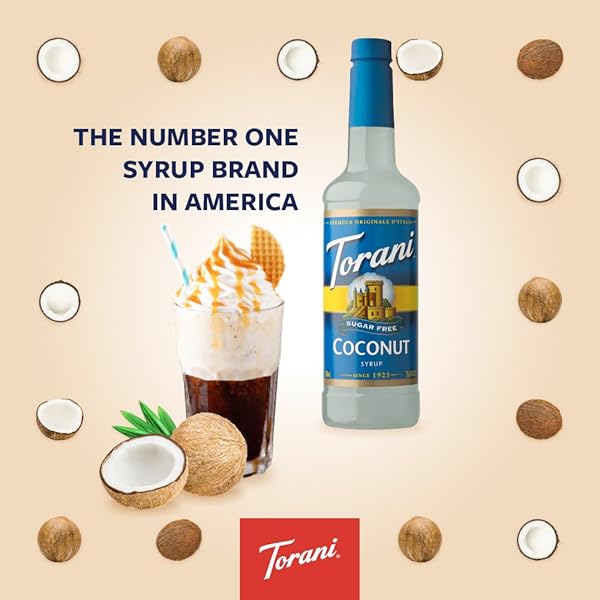 TORANI SUGAR FREE SYRUP, COCONUT, 25.4 OUNCES (PACK OF 1)