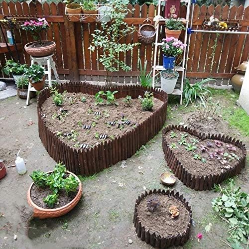 20/25/30cm Wooden Pile Fence Garden Wood Fence Balcony Courtyard Decoration Flowerbed Wood Small Fence (Color : 30cm)