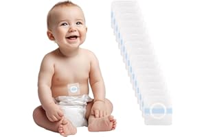 15 Pack Baby Belly Navel Patches, Medical Umbilica Hernia Patch for Infants,Belly Button Shaper with Waterproof Cotton Pads,A