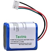 Tectra 7.2V 3000mAh Ni-MH Rechargeable Battery for iRobot Braava 380 380T 390 390T Mint 5200B 5200C Vacuum Cleaner