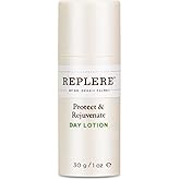 Replere Protect & Rejuvenate Day Lotion – Hyaluronic Acid Face Moisturizer with Coffea Arabica & Aloe – Daily Facial Lotion for Fine Lines, Wrinkles & Dark Spots (1 oz)