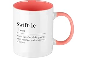 SINCEREZ Taylor Coffee Mug Swiftie Merch for the Eras Music,Musician Tea Cup for Woman,Music Lovers Gifts for Fans (Pink)