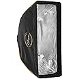 Glow EZ Lock 10x24 Quick Strip Bowens Mount Softbox with Bowens-S Adapter Ring, External & Internal Diffusers, Deflector Disk and Grid, Soft Box Speedring Adapter for Softbox Lighting