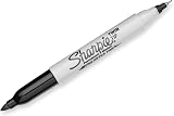 Sharpie Twin Tip Permanent Marker Pens Black Ink Pack of 3 Fine & Ultra Fine view 3
