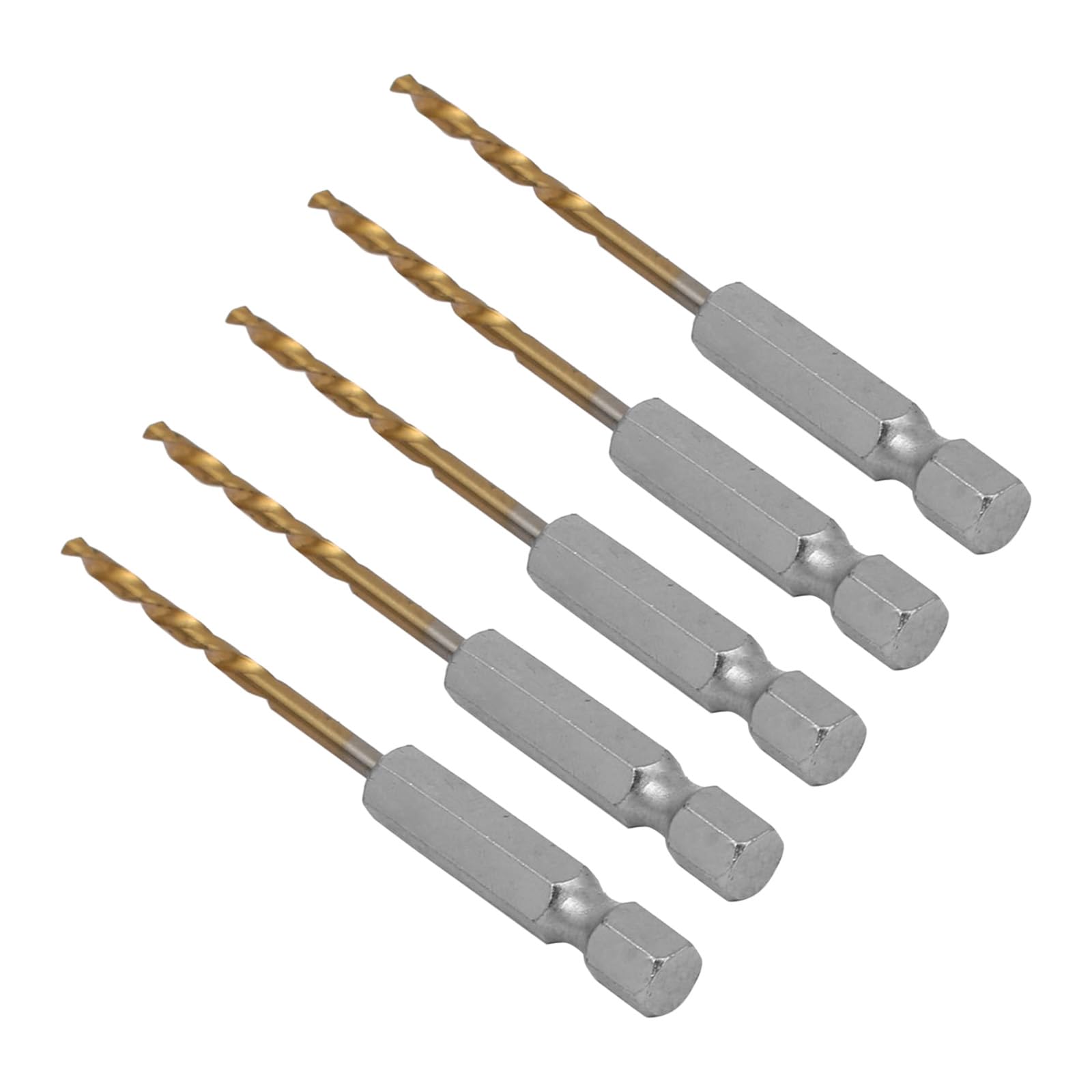 CoCud High Speed Steel Twist Drill Bits, 2.5mm Diameter 75mm Length, Straight Twist Jobber Drill Bit - (Applications: for Metal Woodwork Plastic Aluminum), 5Pieces