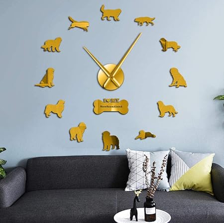 Wffmx Sans Cadre Terre Neuve Race De Chien 3d Effet Miroir