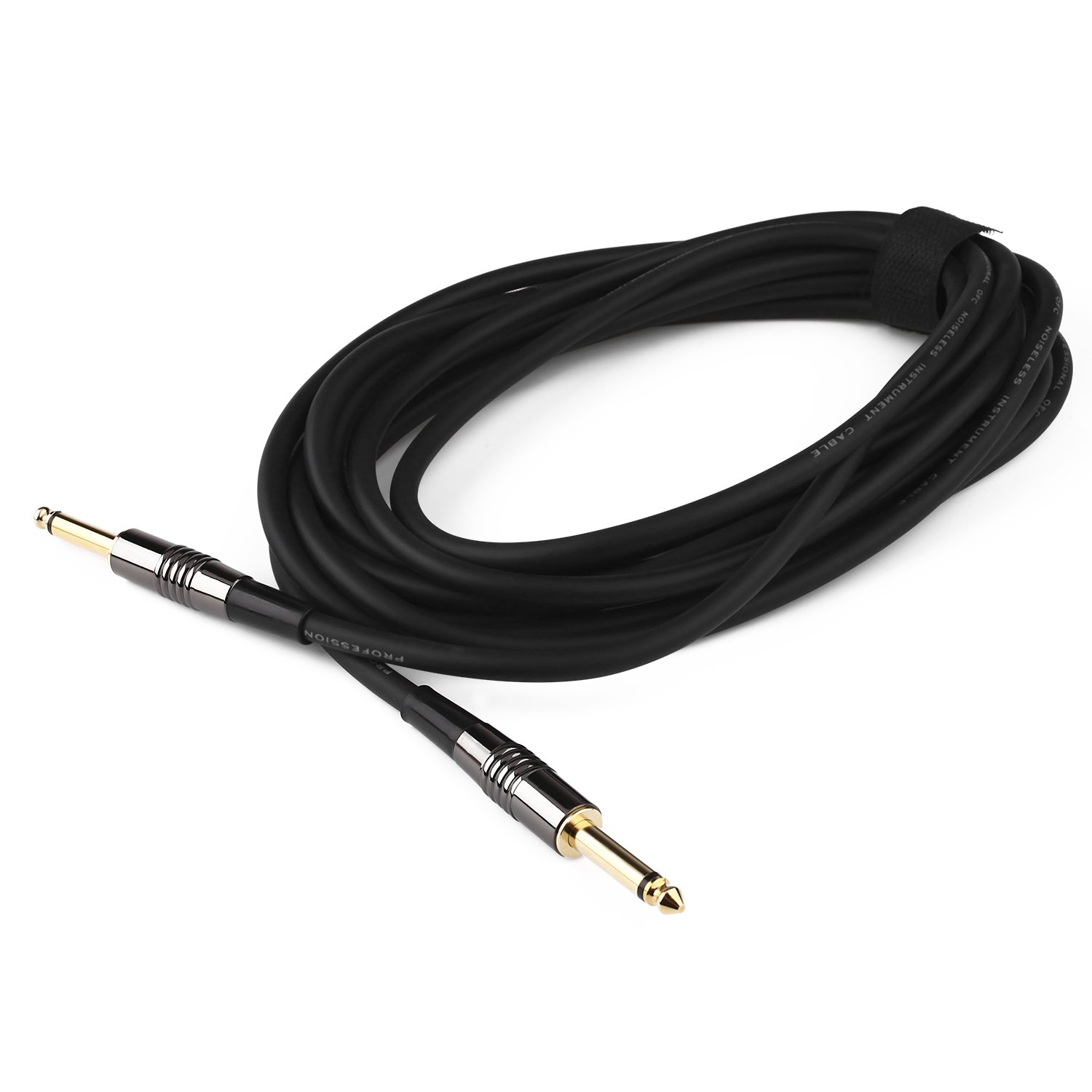 Mugig Guitar Cable with Gold Tipped Plugs, 1/4 Inch Cable Straight Male to Male Mono Instrument Cable for Guitar / Bass /Keyboard Music Instrument