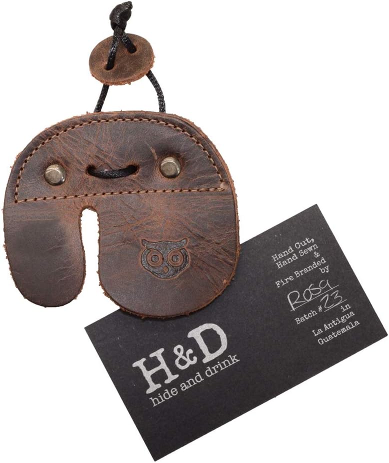 Hide & Drink, Rustic Leather Right Handed Archery Finger Tab, Protect Guard for Recurve Bows, Fingers Protector, Shooting Practice Gear, Outdoors & Sports Essentials Handmade : Bourbon Brown : Sports & Outdoors