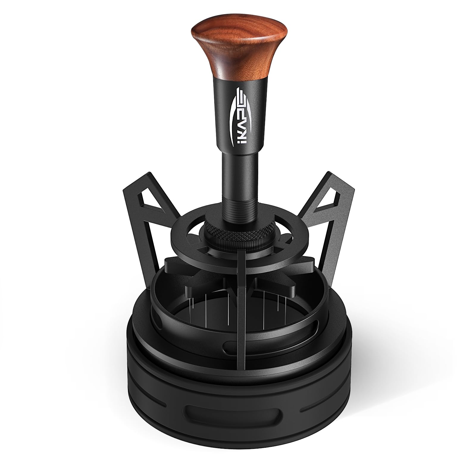 Photo 1 of IKAPE Espresso Coffee V3 WDT Tool, 54mm Stirrer Distribution Tool, Equipped with 8-needle Stirrer, Adjustable Needle Height, Coffee Stirrer with Dosing Funnel & Stand