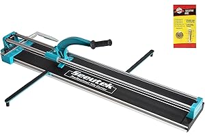 Seeutek 48 inch Tile Cutter - Professional Manual Porcelain Ceramic Tile Cutter Tool, Double Rails Design, with Extra Tungsten Cutting Wheel and Laser Positioning