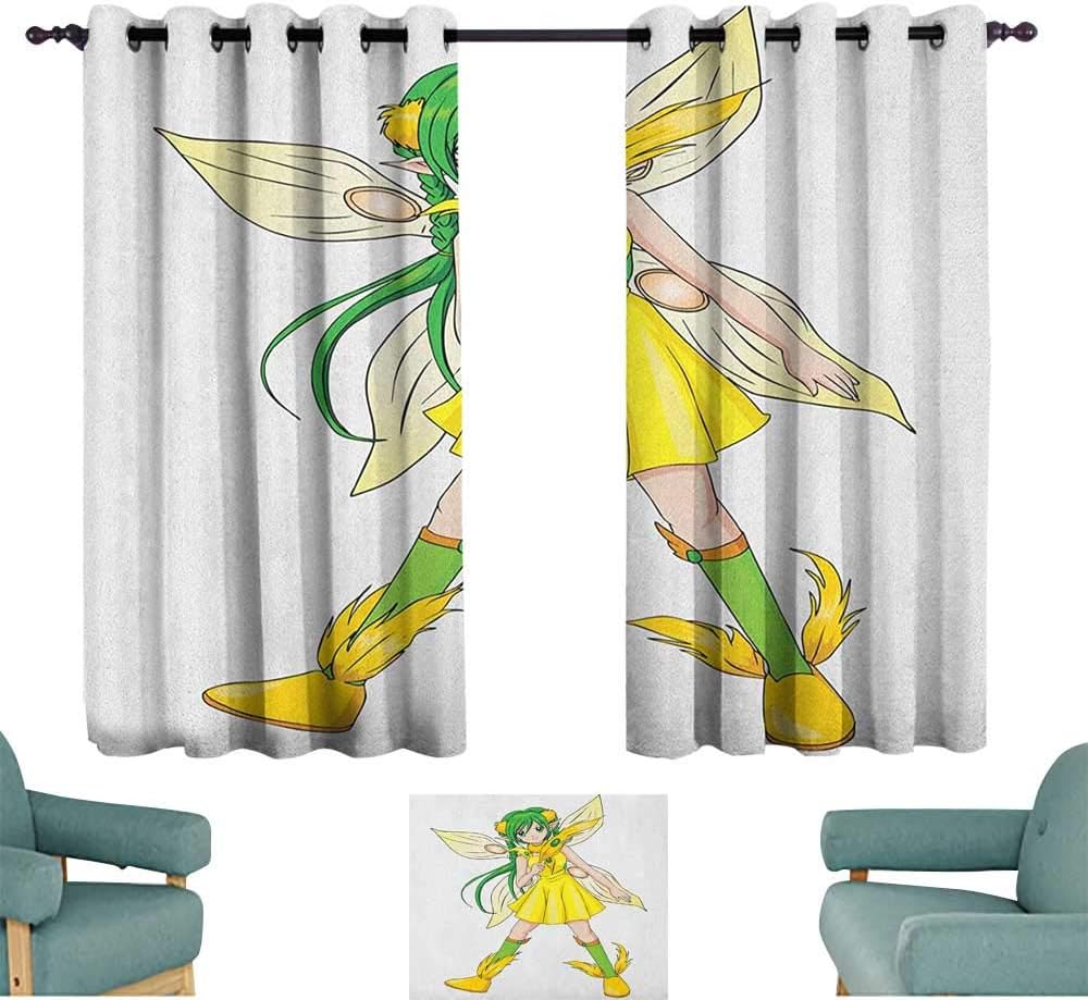Amazon Com Anime Window Curtains Drapes Fantasy Illustration Of A