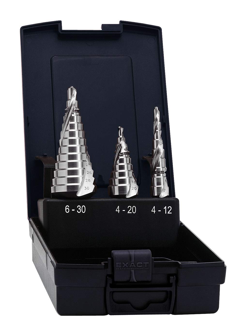 Exact 8004 Step Drill Bit Set 4-12/4-20/4-30 mm HSS