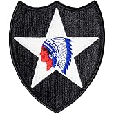 2nd Infantry Division Color Patch with Hook Fastener (Military Issued)-Veteran Owned Business