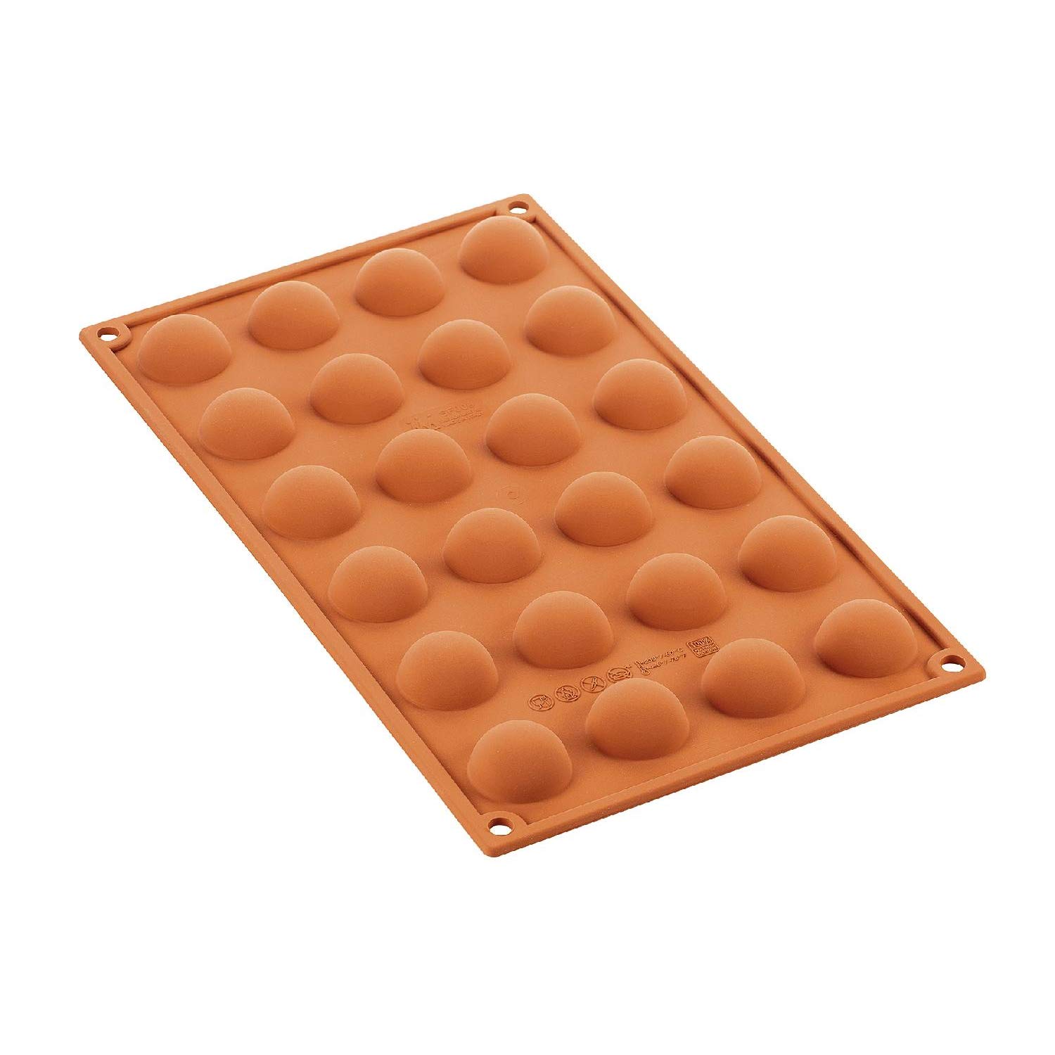 silikomart | SF006 Silicone mould for Monoportions SEMISFERA, non-stick, 24 cavities, Pack of 1 Cake mould, ø 30 h 15 mm, Made in Italy