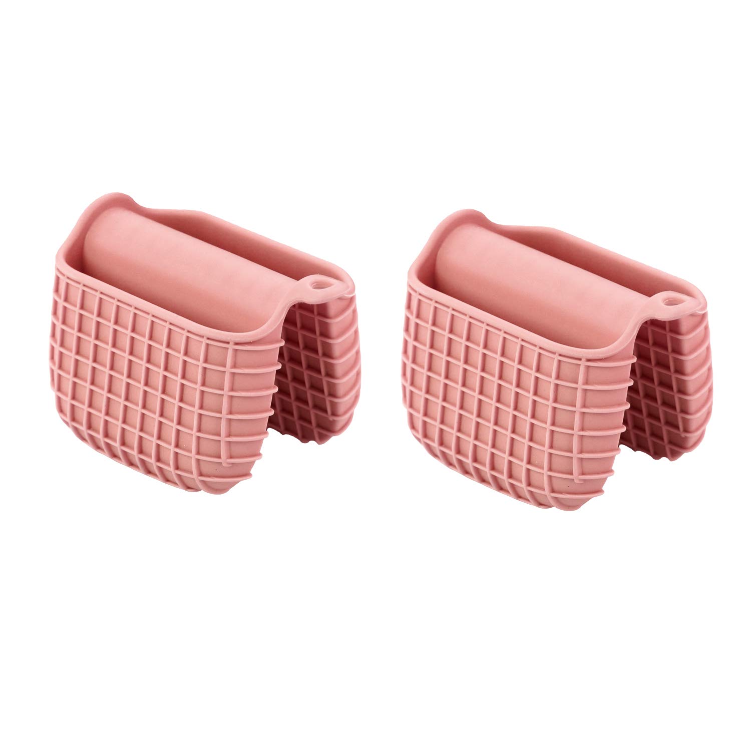 Photo 1 of Kalopro Mini Silicone Oven Mitts Set, Oven Mitts Heat Insulation, Oven Gloves for Kitchen Cooking and Baking, Protecting Fingers Mini Oven Hand Clips are Sold in Pairs (Pink)