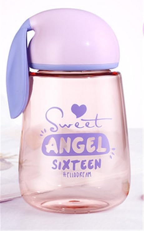Amazon Cute Minor プラスチックカップ 水筒 春夏秋冬可 学生用 高校生 スポーツ可愛い うさぎちゃん 動物柄 持ち運びやすい 軽い ムラサキ 水筒 マグボトル オンライン通販