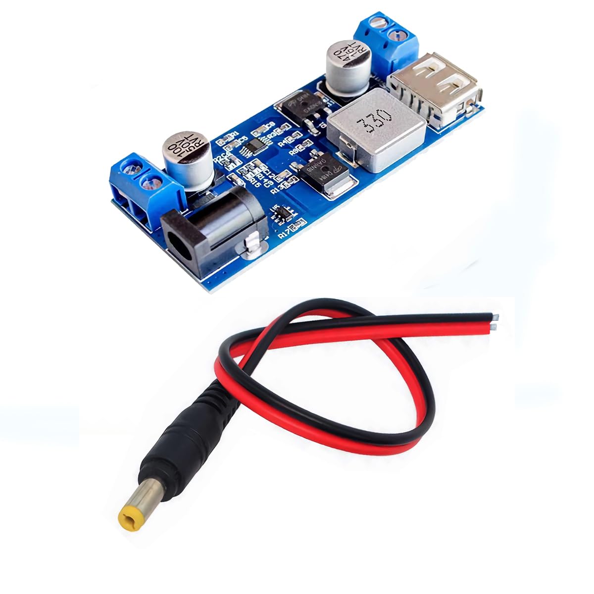 Dual Output Buck Module Daohaodeli Power Converter Module, DC12V to 5V Buck Converter Module ...