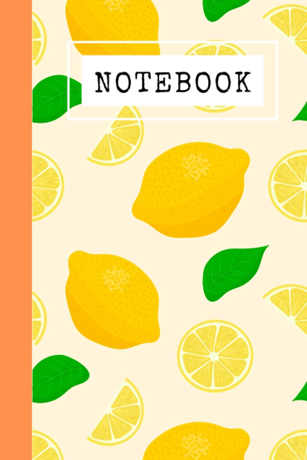 Notebook: Cute notebook for lemon lovers , Green and Yellow Lemon Pattern Notebook Blank lined journal,120 pages ,6"*9" inches.