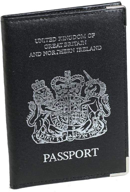UK Real Leather Passport Holder (Black) Amazon.co.uk Luggage