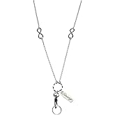 Unique Personilized Charm Stainless Steel Strong Women's Lanyard, ID Badge Card Holder Teacher Nurse Cruise Keys Phone