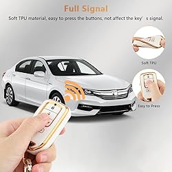 PIFOOG Key Fob Cover for Honda 5 Buttons Car Keys