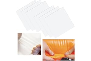 WENSSKKU 6Pcs 3.5X3.5In Inflatable Patch Repair Kit Heavy Duty,TPU Pool Patches Repair Kit for Air Mattress, Swimming Pool,Bounce House,Pool Floats,Swimming Ring and Inflatable Toys,Clear,Waterproof