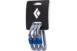 BLACK DIAMOND HotForge Screwgate Carabiner 3-Pack | Lightweight Aluminum Locking Carabiners | for Rock Climbing, Mountaineering, Camping, Outdoor
