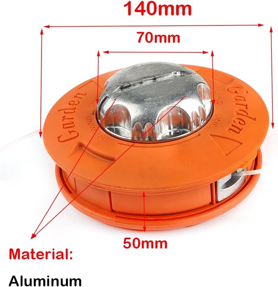 Alloy Universal Twister Bump Feed Line Trimmer Head Whipper Brush Cutter Brushcutter, Thread Size M10x1.25 Left Hand Lawn Mower - Image 3