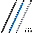 ChaoQ Stylus Pen for Touchscreen, 3pcs High Sensitivity and Precision Stylus Pen for iPad iPhone Android and All Touch Screens (Black/Silver/Blue)