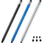 ChaoQ Stylus Pen for Touchscreen, 3pcs Stylus Pen for iPad iPhone Android | High Sensitivity and Precision, Suitable for iPad iPhone Android and All Touch Screens (Black/Silver/Blue)