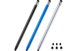 ChaoQ Stylus Pen for Touchscreen, 3pcs High Sensitivity and Precision Stylus Pen for iPad iPhone Android and All Touch Screens (Black/Silver/Blue)