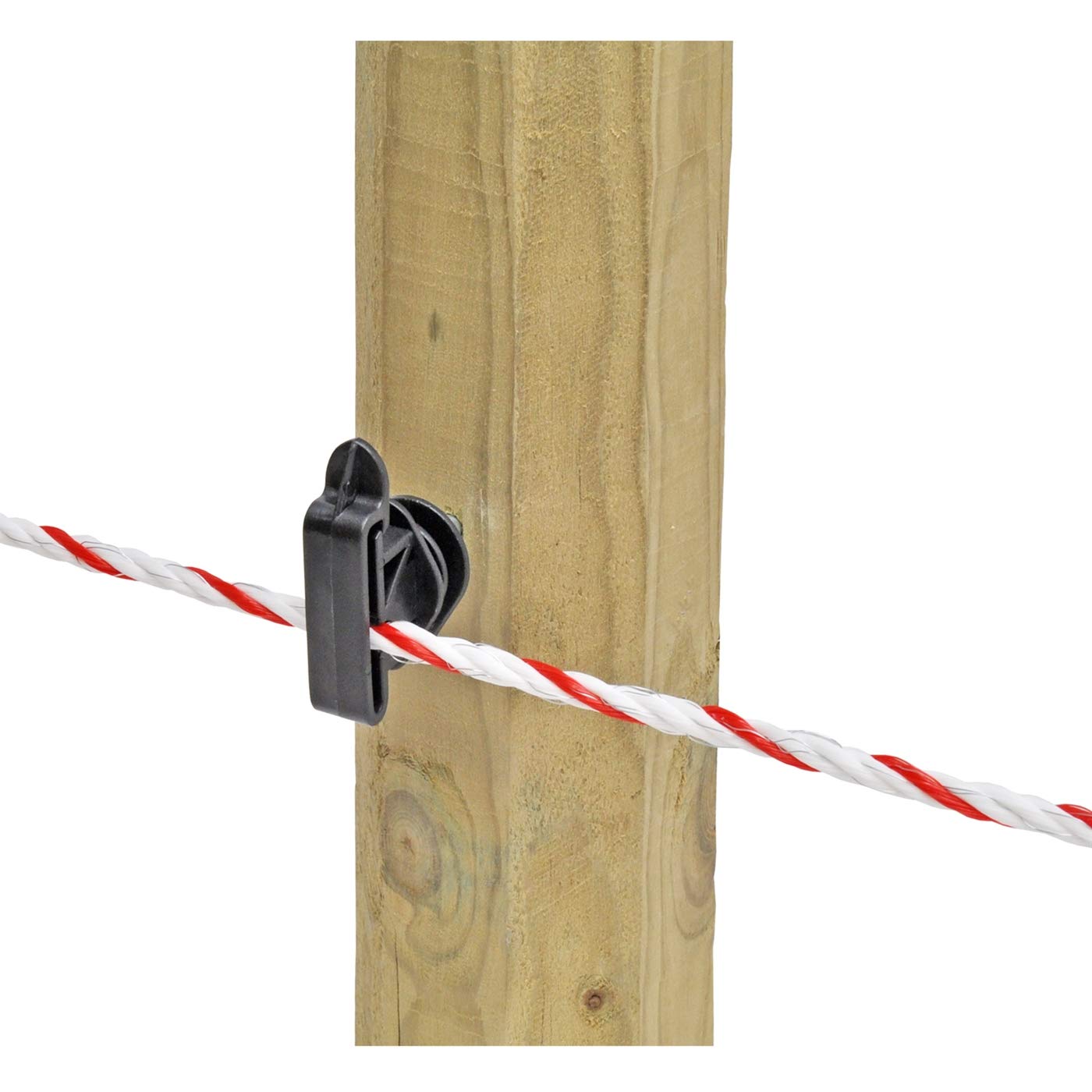 VOSS.farming Electric Fence Tape Insulators with Wood Screws; For Rope