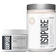 Bundle of Isopure Bovine Colostrum Supplement Powder, Gently Processed, 90 Servings + Isopure Unflavored Creatine Monohydrate Powder, 5g Creatine Monohydrate per Scoop, 100 Servings, 500g