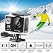 AKASO EK7000 4K WiFi Action Camera 30m Waterproof Camera Remote Control 12MP Underwater Camera with Helmet Accessories Kit - Black
