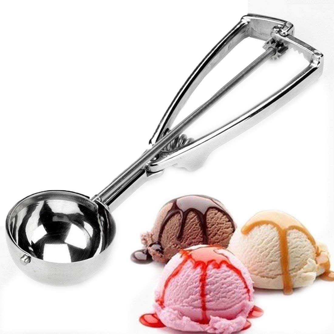 Buy Mezon's Ice Cream Scoop Stainless Steel Easy Handheld Ice Cream