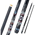 CRICAL Carbon Fiber Pool Cue Stick 58" Billiard Cue Sticks Professional Low Deflection Pool Sticks with 3/8 * 8 Pin Joint and 12.5mm Tip