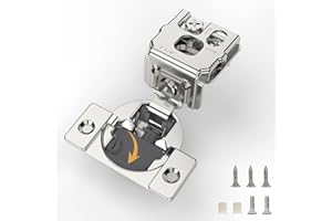 FURNIWARE [Closing Speed Control] 10 Pack 1-1/4 Inch Overlay Soft Close Hinges for Face Frame Cabinet, 4D Adjustment, Stainless Steel Kitchen Cabinet Hardware, 105° Open Concealed Self Closing Hinge