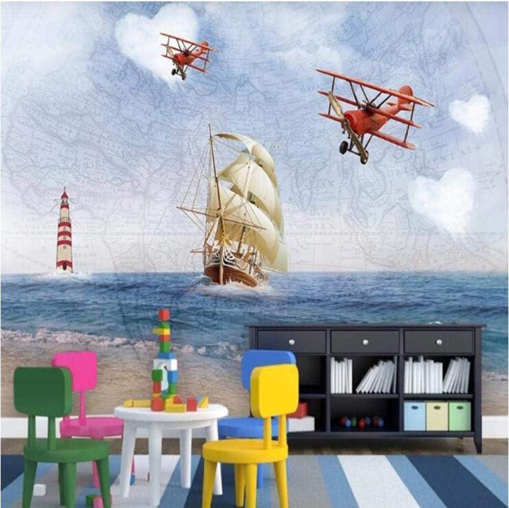 3D Wall Mural Poster Large Sticker Wallpaper Sailboat Peel and Stick