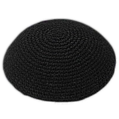Black All Size Hand Made Yarmulke Jewish Kippah Kipa Judaica Yamaka Kippa Yamakah Yarmulka Hat Men Or Kids (17CM 6.6INCH)