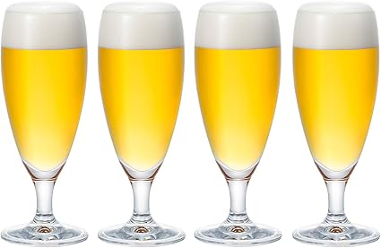 Amazon Co Jp アデリア ビールグラス クリア 280ml フラネ ビアグラス 4客セット 食器洗浄機対応 日本製 S 5632 ホーム キッチン