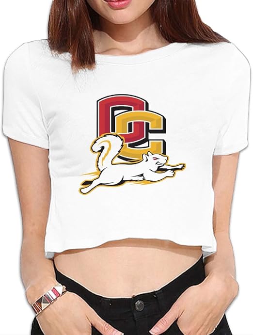 Oberlin College Mascot Girl Crop Top Shirts Online Leisure Casual
