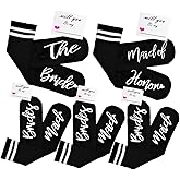 WIFFGO Bridesmaid Gifts For Women Her Bachelorette Party Favors Engagement Fuzzy Socks Cute Bride Socks Wedding Gifts