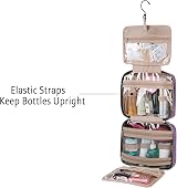 BAGSMART Large Hanging Toiletry Bag Purple Cosmetic Organizer 28x19x8cm view 4