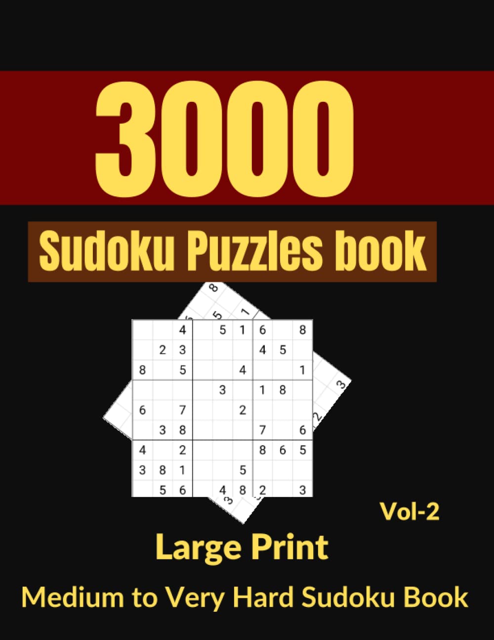3000 large print sudoku puzzles book 2 medium to hard sudoku book for adults press joni root 9798768524647 amazon com books