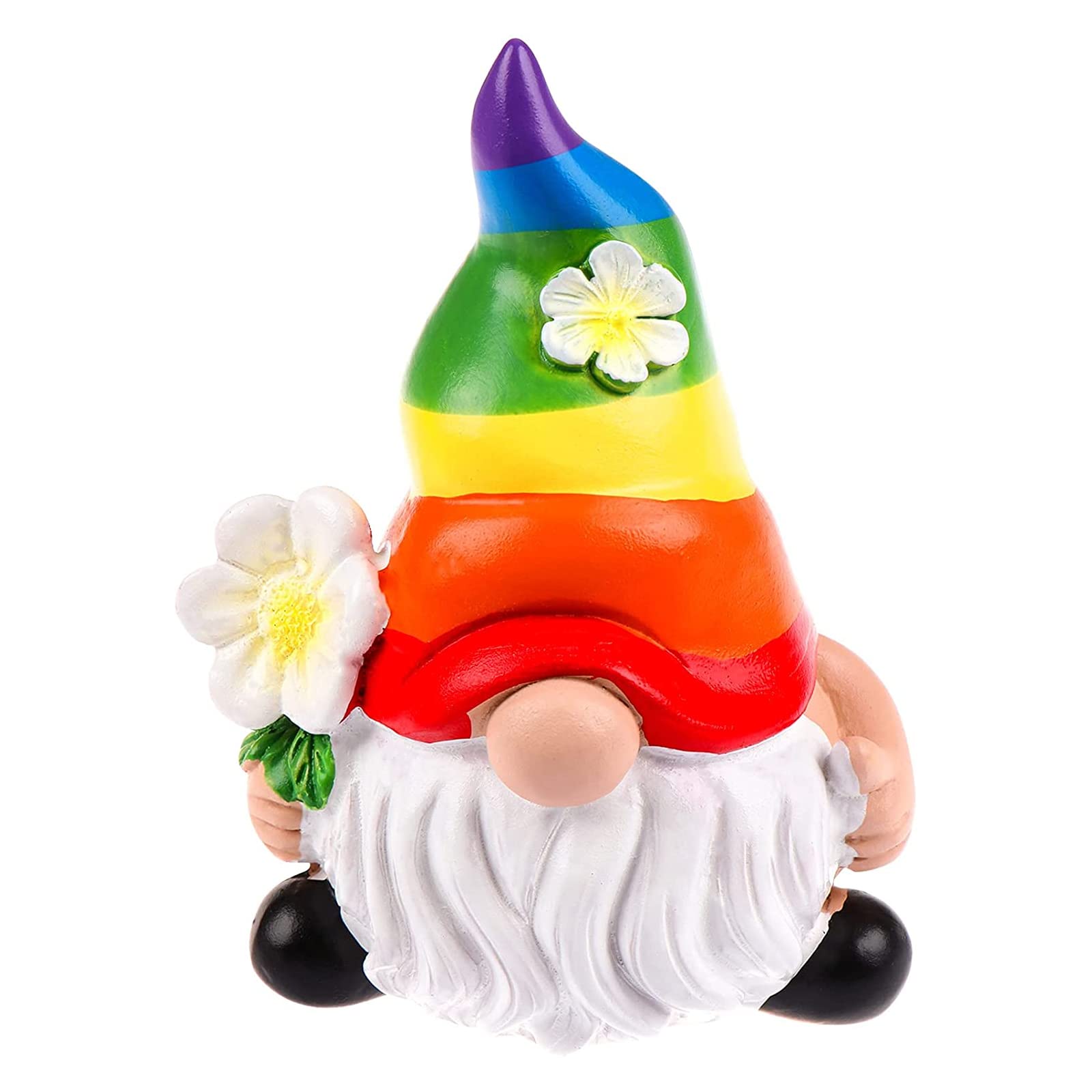 ZhuanZhenW Dwarf Statue Rainbow Resin Statues Creative Cartoon Sculpture for Home Decor and Outdoor Patio Decor