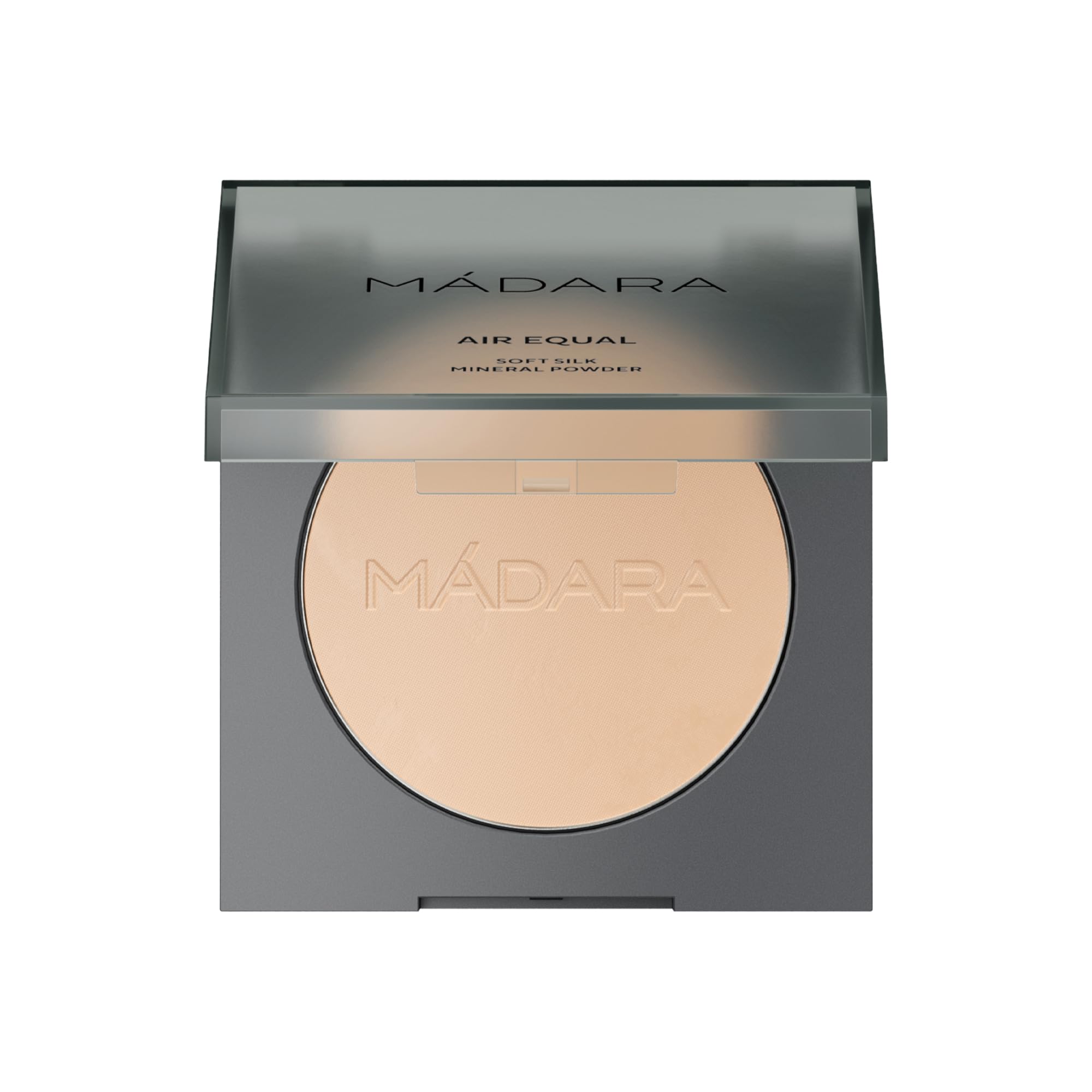 Mádara Powder Foundation – AIR EQUAL Soft Silk Mineral Powder Full Coverage 9g, #1 Matte Finish, Skincare-Infused Setting Powder without Talc, Dermatologically Tested, COSMOS Natural Certified