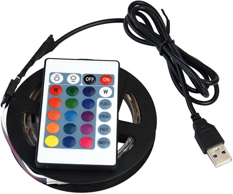 Amazon Co Jp Ledテープライト Ledストリップライト 防水 Ledテープ 5050 Rgb 調光可能 テープ型 間接照明 高輝度 看板照明 足元灯 棚下照明 Diy自作陳列照明 バー パーティー ホームキッチンなどに適用 Dc 5v 5m ホーム キッチン